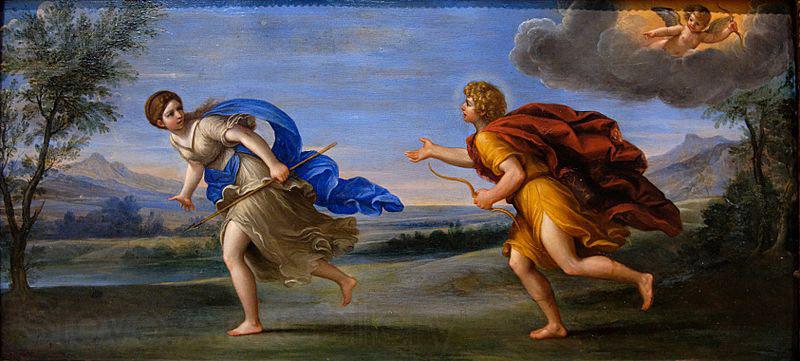 Francesco Albani Apollo and Daphne. Spain oil painting art